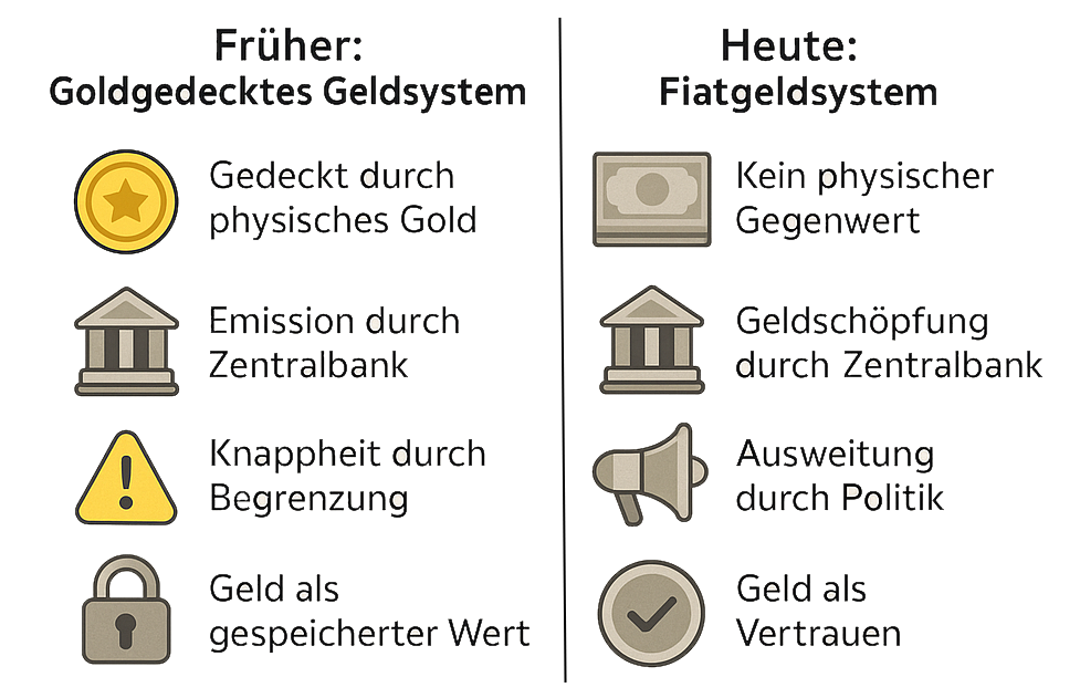 Vom gedeckten Geld zum Fiatgeld — Architekturwandel der Währungssysteme